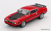 1971 Ford Mustang Mach1, Race Red 1:64 Diecast Model Car by Mini GT