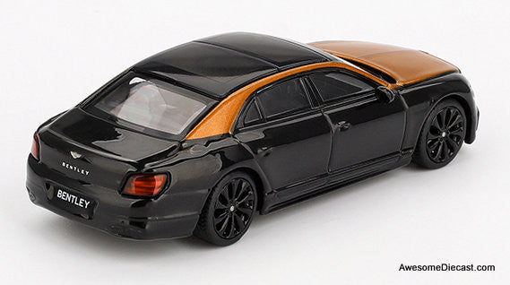 Bentley Flying Spur, Orange Flame/Onyx 1:64 Diecast Model Car by Mini GT