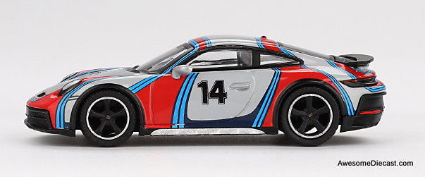 1978 Porsche 911 #14, Ice Grey Metallic: Dakar Rally 1978 1:64 Diecast Model Car by Mini GT