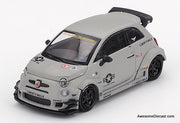 Fiat Abarth 595 LB-WORKS x Abas Works Fighters, Gray 1:64 Diecast Model Car by Mini GT