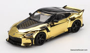 Nissan Z VeilSide FFZ400, Gold Chrome 1:64 Diecast Model Car by Mini GT