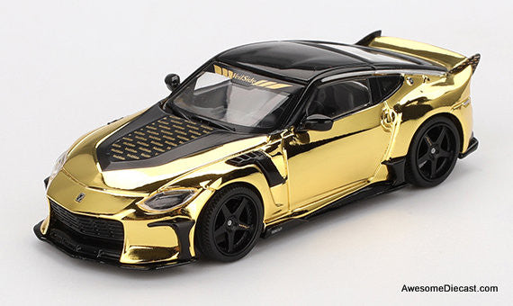Nissan Z VeilSide FFZ400, Gold Chrome 1:64 Diecast Model Car by Mini GT