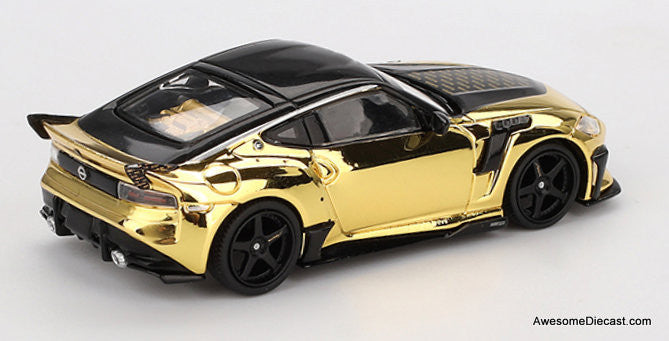 Nissan Z VeilSide FFZ400, Gold Chrome 1:64 Diecast Model Car by Mini GT