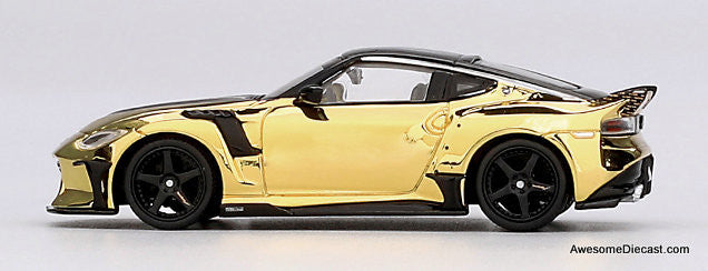 Nissan Z VeilSide FFZ400, Gold Chrome 1:64 Diecast Model Car by Mini GT