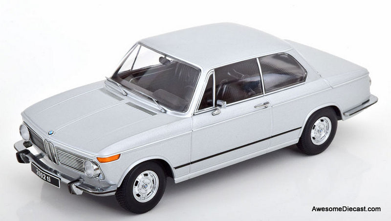 KK Scale 1:18 1971 BMW 2002 Series 1, Metallic Silver