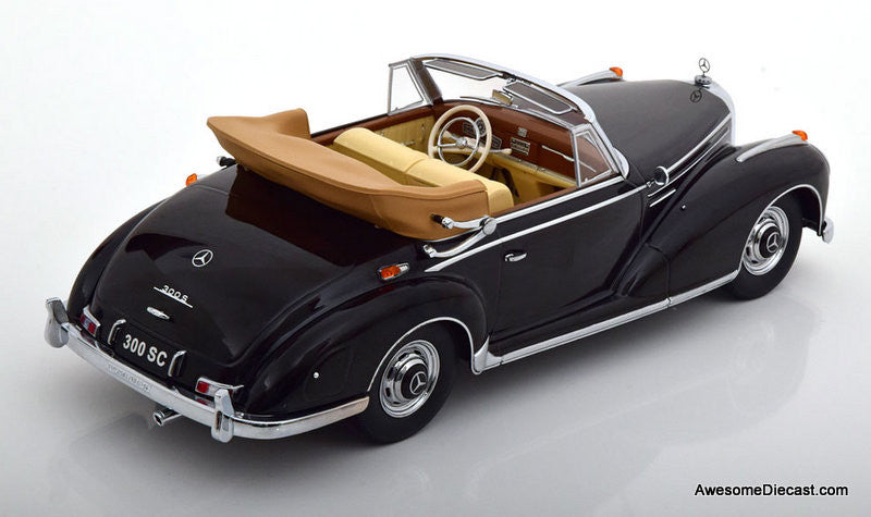 KK Scale 1:18 1957 Mercedes Benz 300 SC Cabriolet, Black