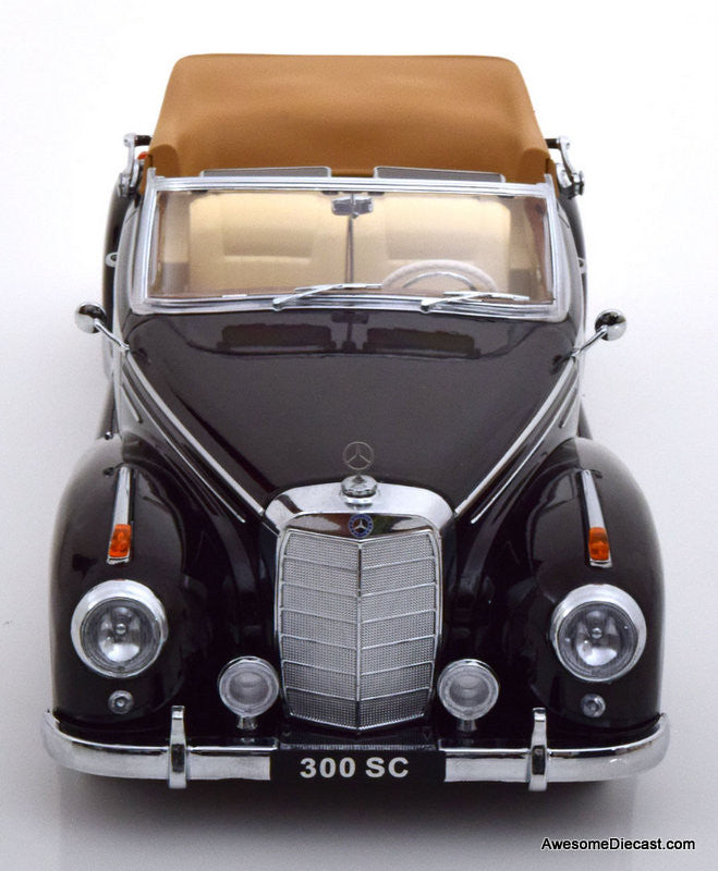 KK Scale 1:18 1957 Mercedes Benz 300 SC Cabriolet, Black – Awesome