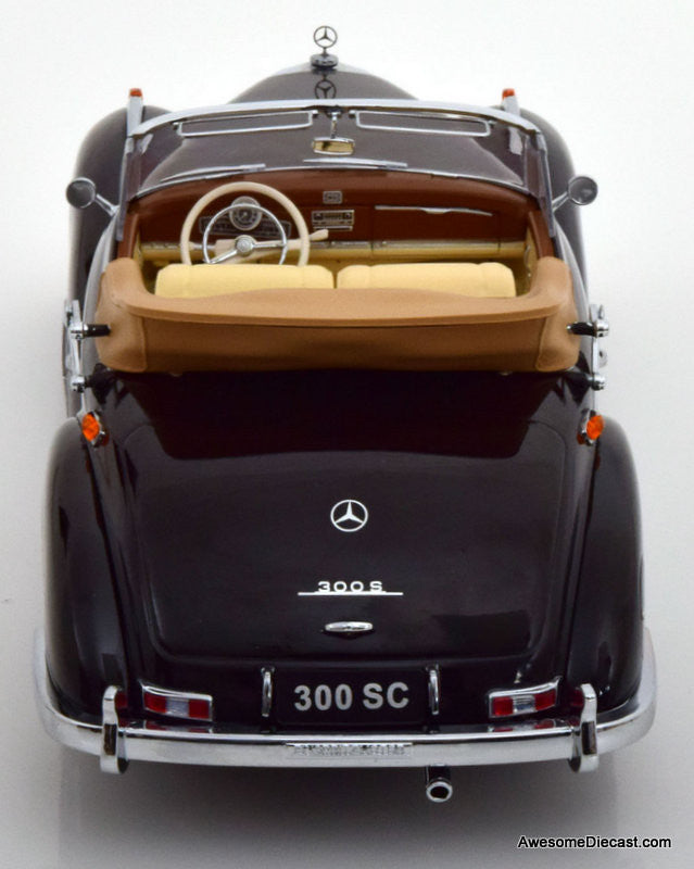 KK Scale 1:18 1957 Mercedes Benz 300 SC Cabriolet, Black – Awesome