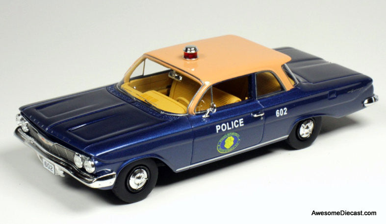 1961 Chevrolet Biscayne: Nassau County Police 1:43 Resin Cast Model Car by Goldvarg Collection