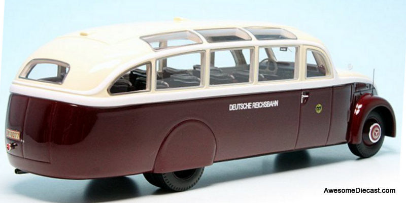 1935 Mercedes Benz LO 3100 Uerdingen Bus (Germany) "Deutsche Reichsbahn" 1:43 Resin Cast Model Bus by AutoCult