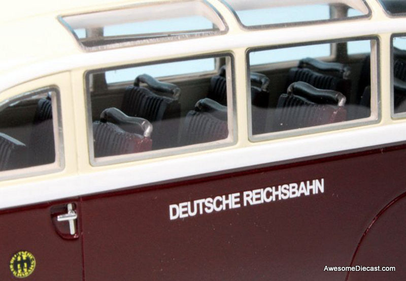 1935 Mercedes Benz LO 3100 Uerdingen Bus (Germany) "Deutsche Reichsbahn" 1:43 Resin Cast Model Bus by AutoCult