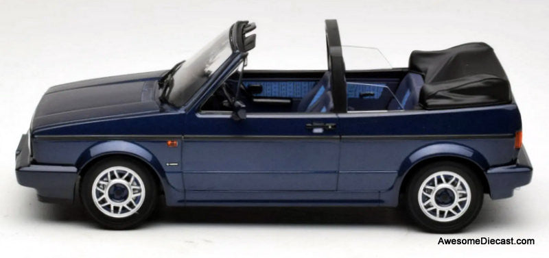 1991 Volkswagen Golf Cabriolet "Quartett" Inca Blue Metallic 1:18 Diecast Model Car by Norev