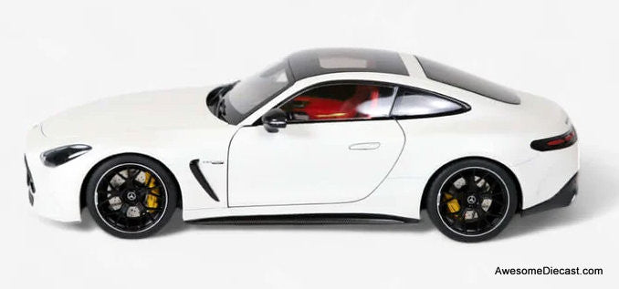 2023 Mercedes Benz AMG GT63 Coupe (C192), Opalith White 1:18 Diecast Model Car by NZG