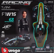 Mercedes  Formula 1 W15 EQ Performance #63 2024 Season George Russell 1:24 Diecast Model Kit by Burago