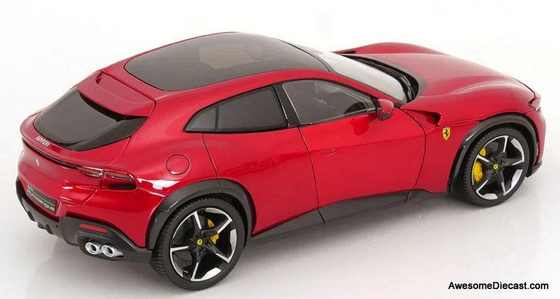 2022 Ferrari Purosangue, Metallic Red 1:18 Diecast Model Car by Polistil