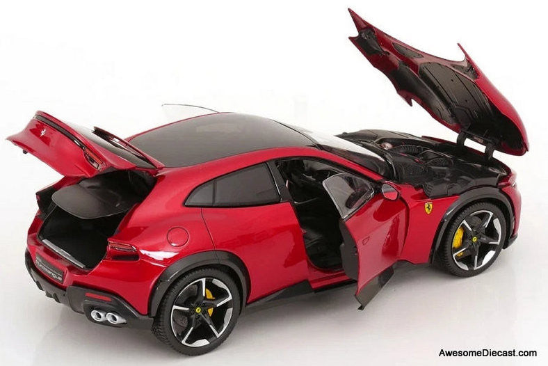 2022 Ferrari Purosangue, Metallic Red 1:18 Diecast Model Car by Polistil