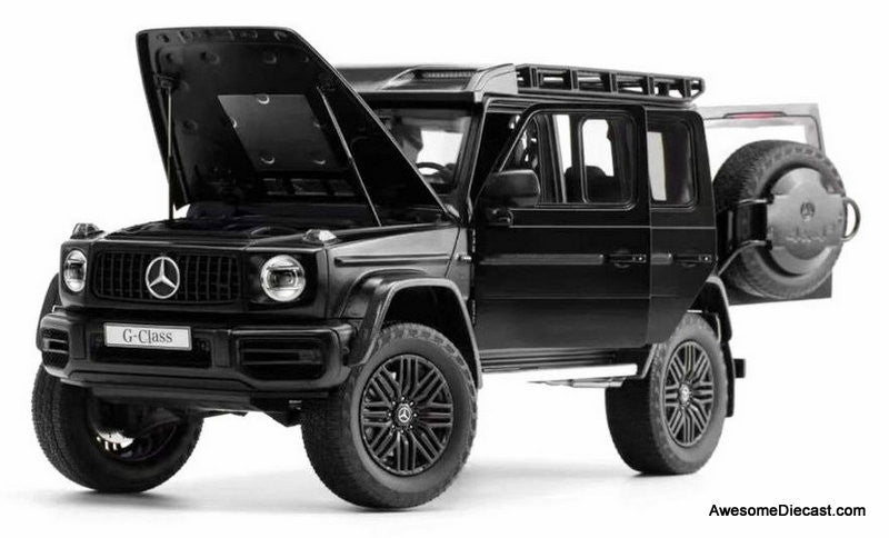 2023 Mercedes AMG G63 4x4, Night Black 1:18 Diecast Model Car by