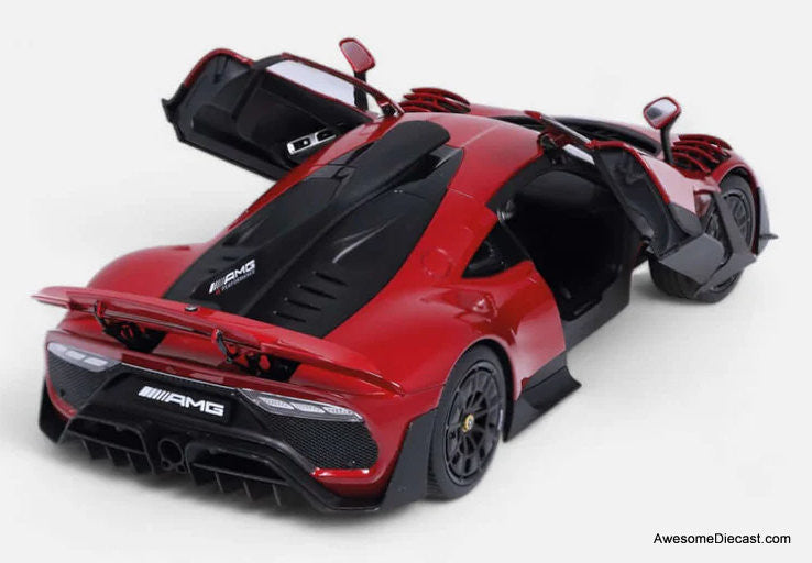 Mercedes Benz AMG ONE "Race," Patagonia Red 1:18 Diecast Model Car by NZG