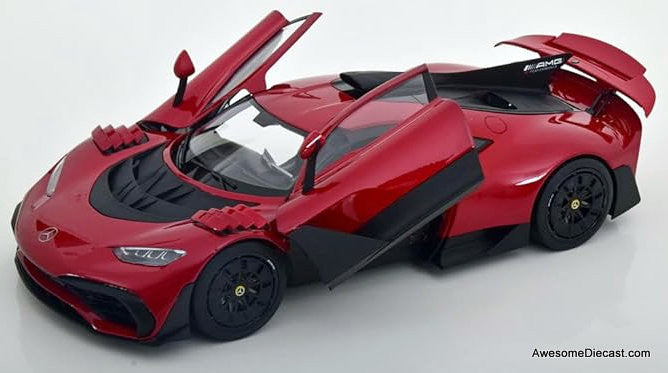 Mercedes Benz AMG ONE "Race," Patagonia Red 1:18 Diecast Model Car by NZG