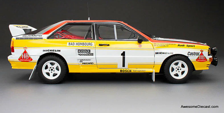 1984 Audi Quattro A2 WRC #1 1:18 Diecast Model Car by Sun Star