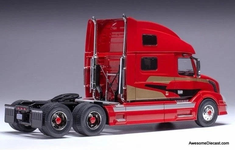 2010 Volvo VNL 730 Sleeper Tractor, Red/Gold 1:43 Diecast Model Truck by IXO