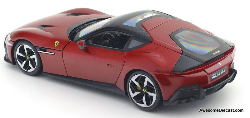2024 Ferrari 12Cilindri, Rosso Imola Red 1:24 Diecast Model Car by Burago