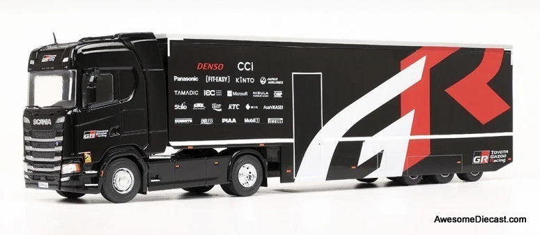 1/43 スカニア GRトランスポーター 2024 Scania S-Series Car Transporter, Black: Toyota GR Racing 1:43