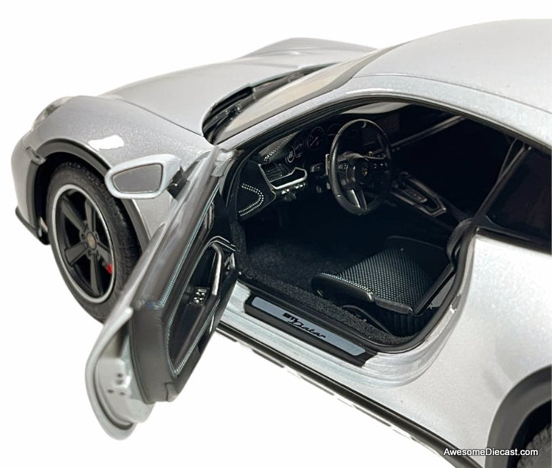 2023 Porsche 911 Dakar Ice Gray Metallic 1:18 Diecast Model Car by