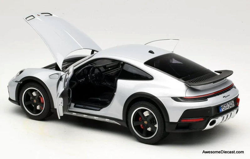 2023 Porsche 911 Dakar Ice Gray Metallic 1:18 Diecast Model Car by Norev