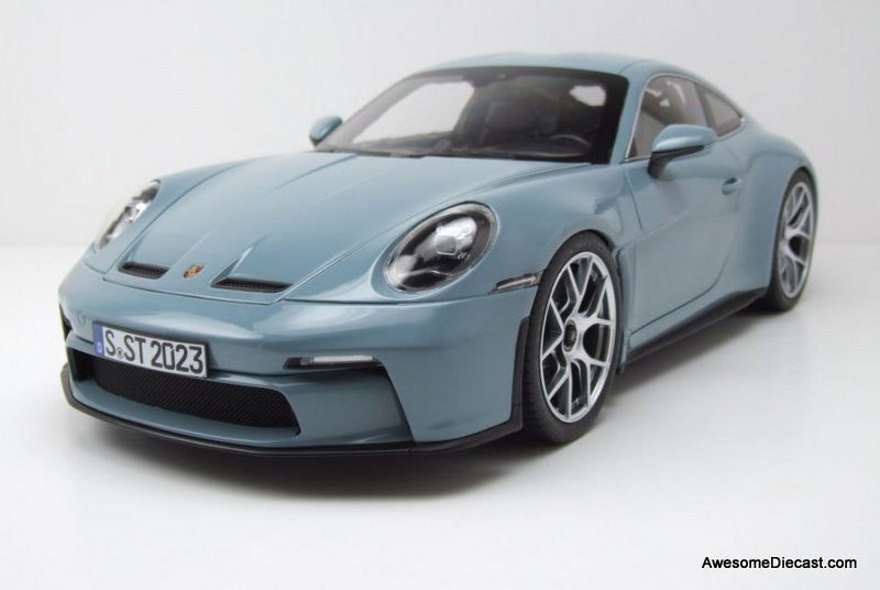 2023 Porsche 911 S/T, Meissen Blue 1:12 Diecast Model Car by Norev