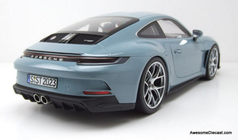 2023 Porsche 911 S/T, Meissen Blue 1:12 Diecast Model Car by Norev