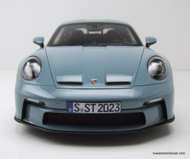 2023 Porsche 911 S/T, Meissen Blue 1:12 Diecast Model Car by Norev