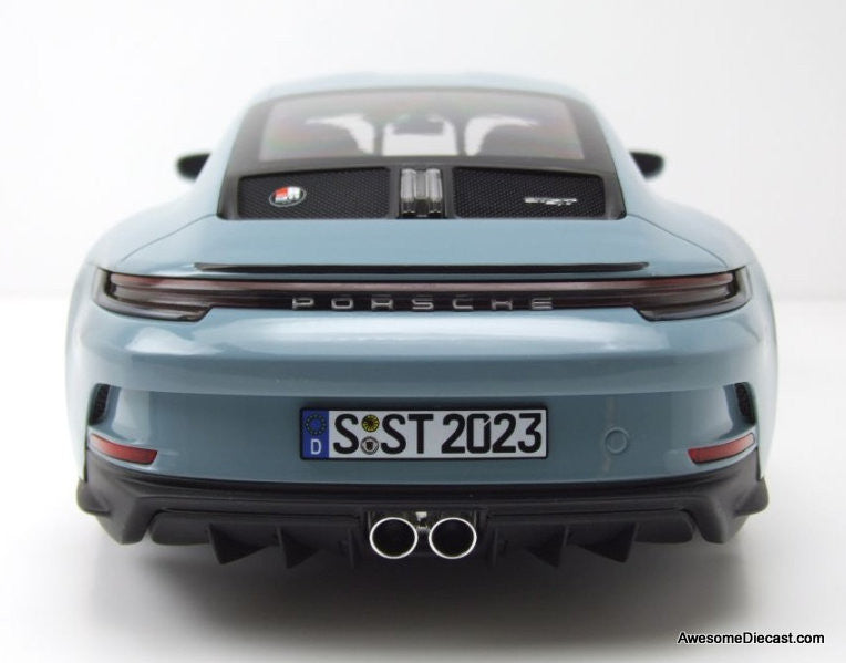 2023 Porsche 911 S/T, Meissen Blue 1:12 Diecast Model Car by Norev