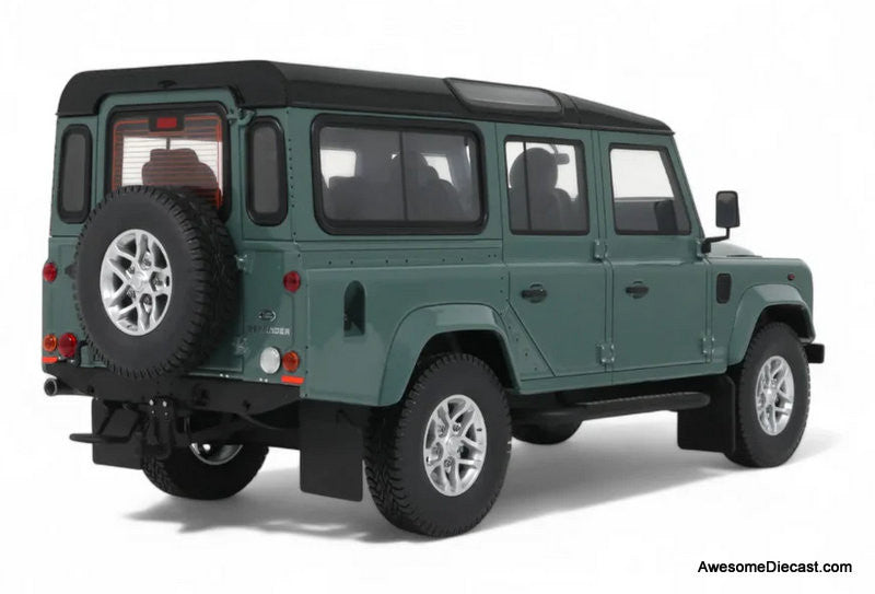 2016 Land Rover Defender 3 Station Wagon, Green 1:18 Resin Cast Model Car by GT Spirit