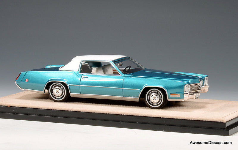超激レア希少ブリキカー☆マルサン製Cadillac Eldorado 1970 Cadillac Eldorado Biarritz, Lucerne Aqua Metallic 1:43 Resin