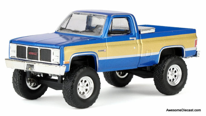 GMC K2500 ピックアップ Wグースネックフラットベッドトレーラーブルー 1987 GMC K2500 Pick-Up Truck (Lifted) w/Toolbox & Gooseneck