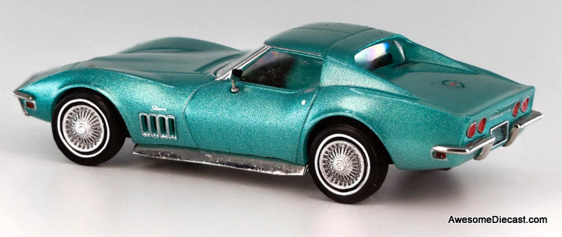 1969 Chevrolet Corvette C3, Metallic Green 1:87 ABS plastic Model Car by Brekina