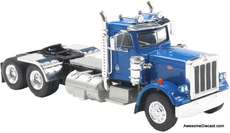 1973 Peterbilt 359 Day Cab, Blue 1:87 ABS Plastic Model Truck by Brekina