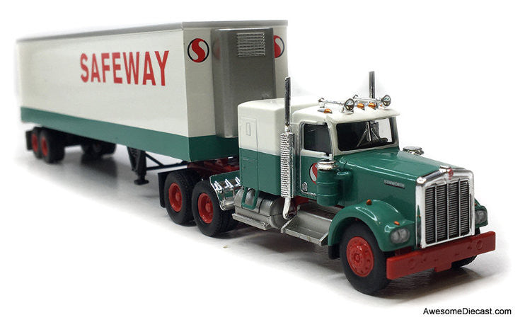 Kenworth W900 Sleeper Tractor w/53' Refrigerated Trailer: Safeway 1:87 ABS Plastic Model Truck by Brekina