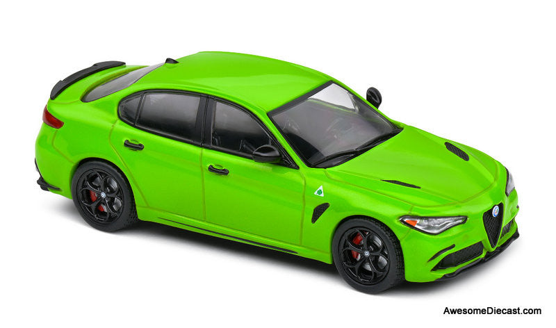 Solido 1:43 2020 Alfa Romeo Giulia Quadrifoglio 2.9 Bi-Turbo, Acid Green