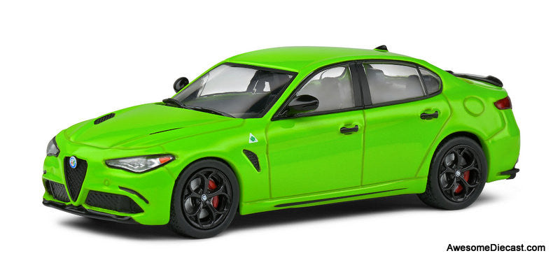 Solido 1:43 2020 Alfa Romeo Giulia Quadrifoglio 2.9 Bi-Turbo, Acid Green