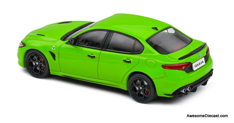 Solido 1:43 2020 Alfa Romeo Giulia Quadrifoglio 2.9 Bi-Turbo, Acid Green