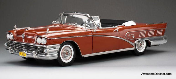 1958 Buick Limited Convertible, Garnet Red 1:18 Diecast Model Car