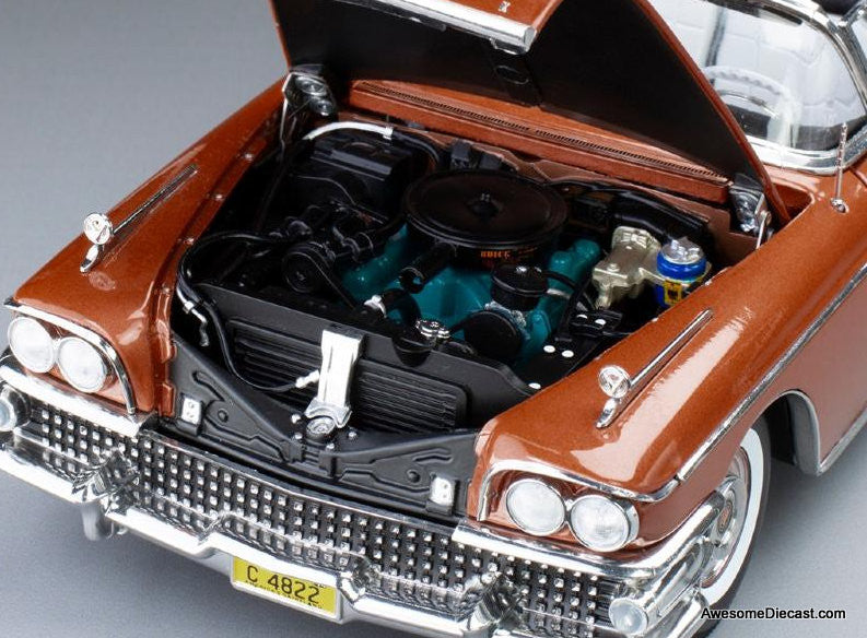 1958 Buick Limited Convertible, Garnet Red 1:18 Diecast Model Car by Sun Star