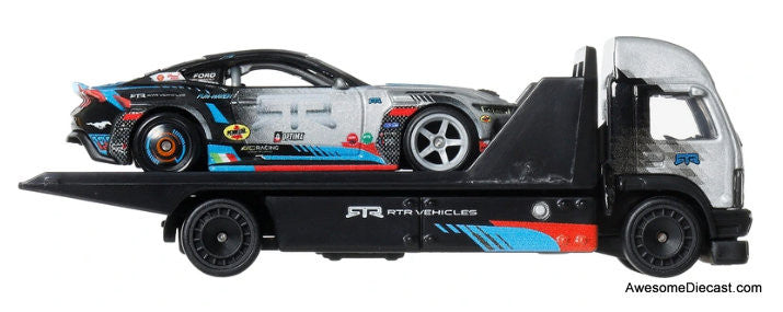 Hot Wheels Premium Team Transporter 2024 Ford Mustang RTR Spec 5-FD & Aero Lift 1:64 Diecast Model Vehicles by Hot Wheels