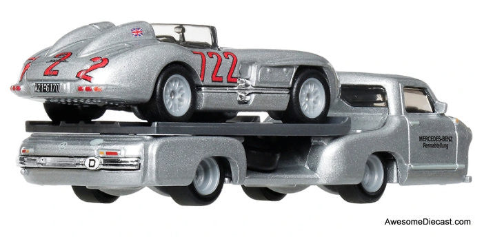 Hot Wheels Premium Team Transporter Mercedes-Benz 300 SLR & Mercedes-Benz Renntransporter 1:64 Diecast Model Vehicles by Hot Wheels