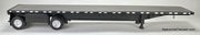 High Boy Spread Axle Flat Bed Trailer, Black 1:87 ABS Plastic Model Trailer by HO Logistics Replicas