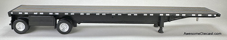 High Boy Spread Axle Flat Bed Trailer, Black 1:87 ABS Plastic Model Trailer by HO Logistics Replicas