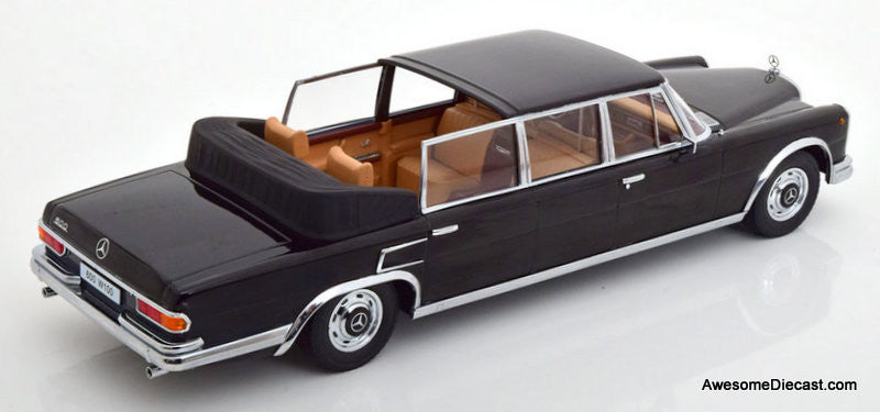KK Scale 1:18 1964 Mercedes Benz 600 W100 Laudaulet, Black