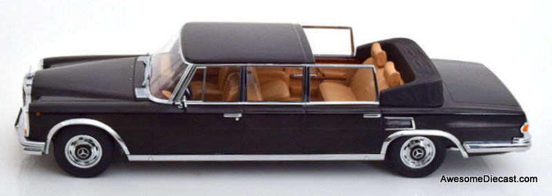KK Scale 1:18 1964 Mercedes Benz 600 W100 Laudaulet, Black